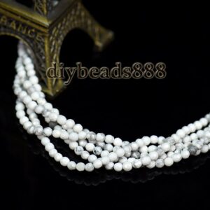 White Howlite Faceted Round Beads,howlite,diy Beads,natural,gemstone,3mm,15" Full Strand White Howlite Faceted Round Beads,howlite,diy Beads,natural,gemstone,3mm,15" Full Strand