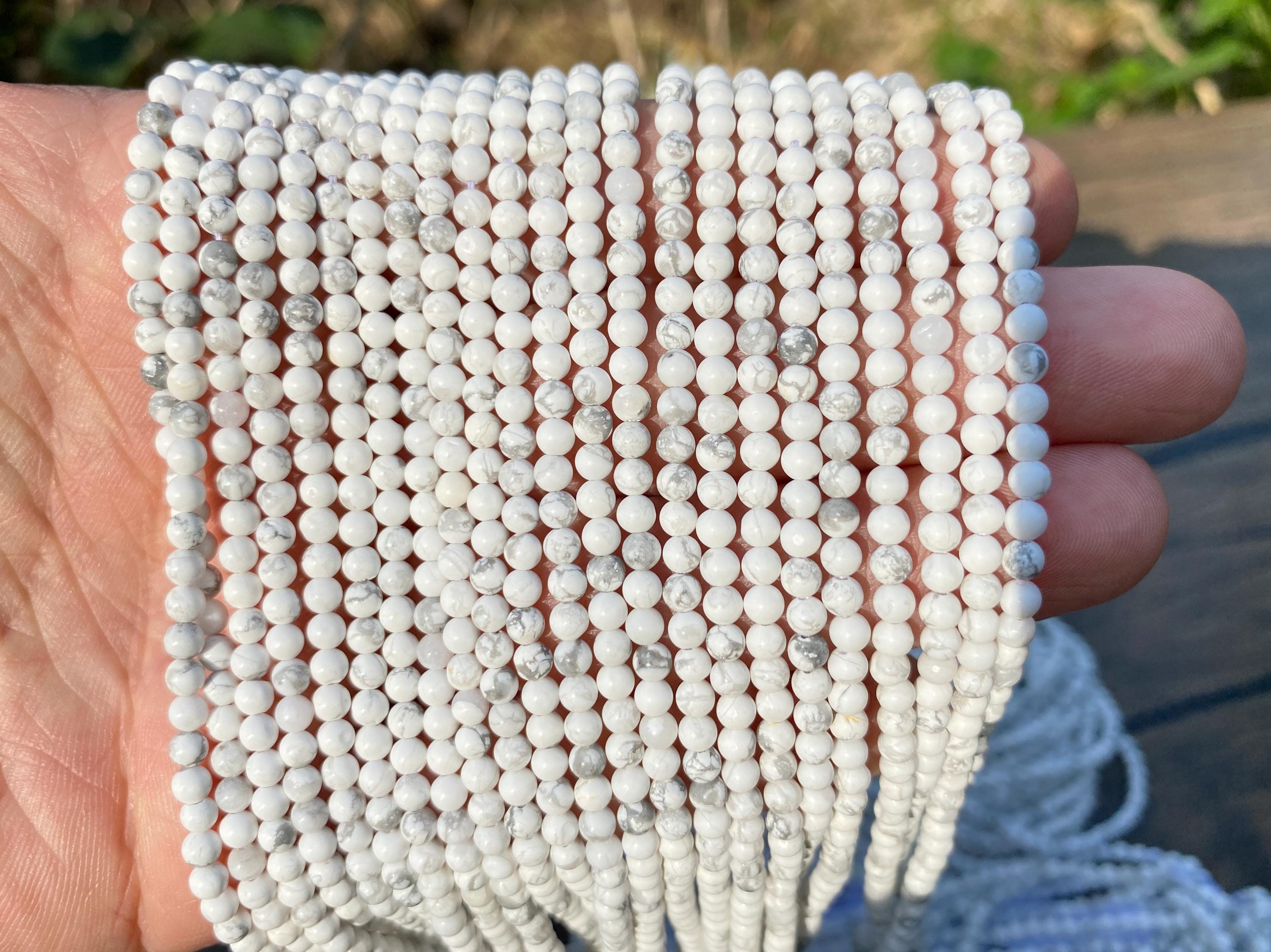 2mm/3mm/4mm Natural Gemstone Round Beads,howlite Round Beads,gemstone Beads Necklace,crystal Beads,smooth Round Beads,for Jewelry Making.