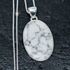 Albino Earth - Natural Howlite Sterling Silver Necklace