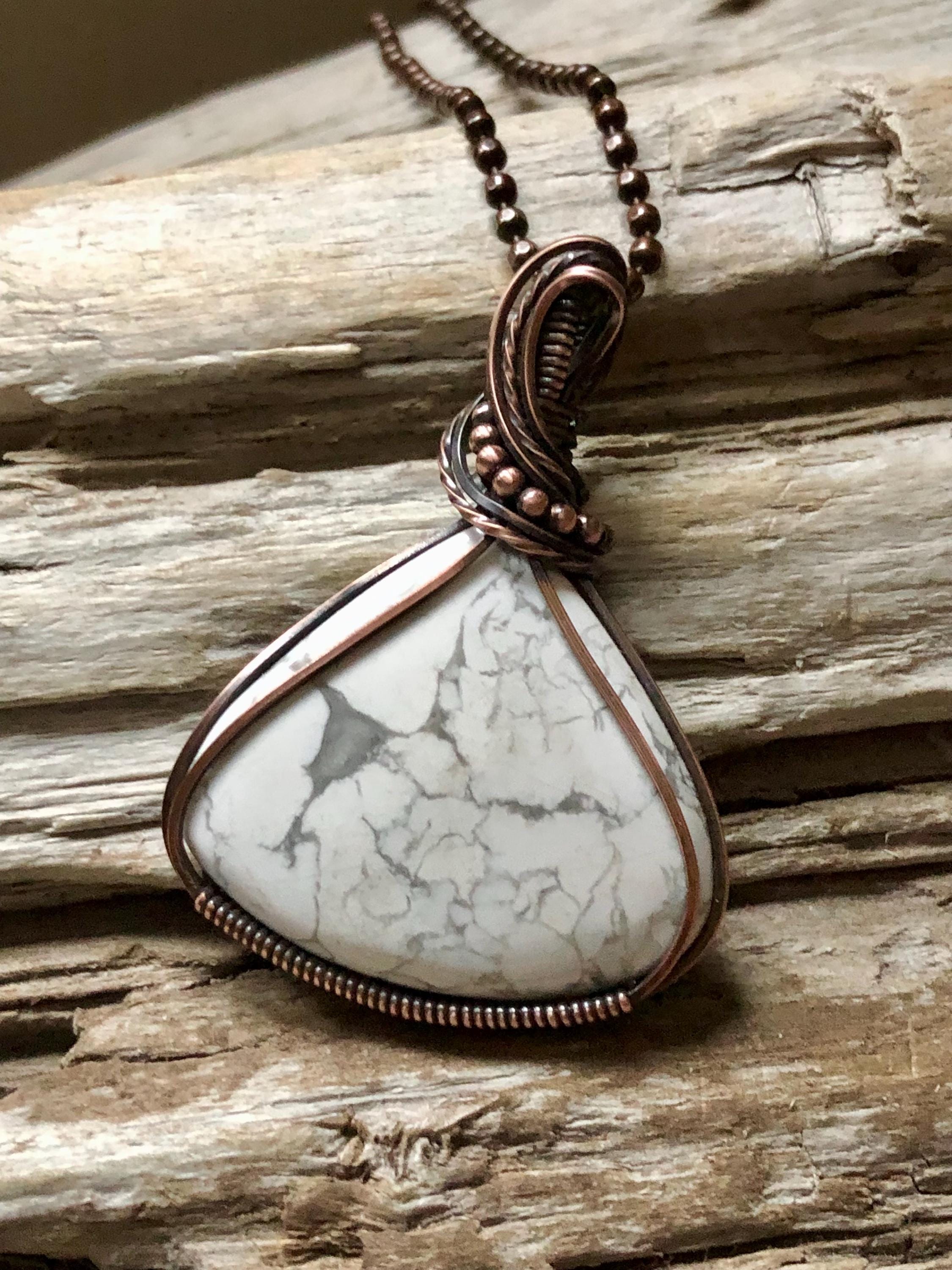 Howlite And Copper Necklace Howlite And Copper Necklace