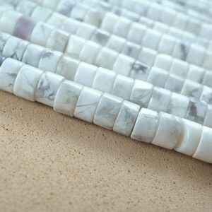 Howlite Beads (Heishe)(Smooth)(4mm)(15"Strand)
