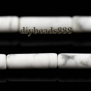 Grade Ab White Howlite Matte Tube Beads,column Beads,cylinder Beads,howlite,diy Beads,natural,gemstone,frosted Beads,4x13mm,15" Full Strand