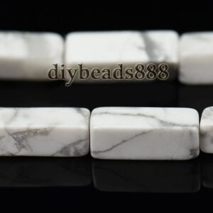 Grade Ab White Howlite Faceted Tube Beads,column Beads,cylinder Beads,howlite,diy Beads,natural,gemstone,4x13mm,15" Full Strand