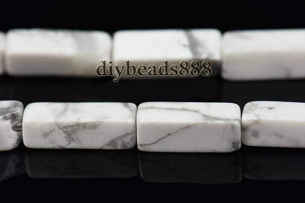 Grade Ab White Howlite Faceted Tube Beads,column Beads,cylinder Beads,howlite,diy Beads,natural,gemstone,4x13mm,15" Full Strand