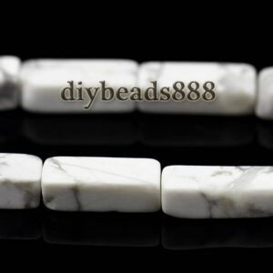 Grade Ab White Howlite Matte Faceted Tube Beads,column Beads,cylinder Beads,howlite,diy,natural,gemstone,frosted Bead,4x13mm,15" Full Strand