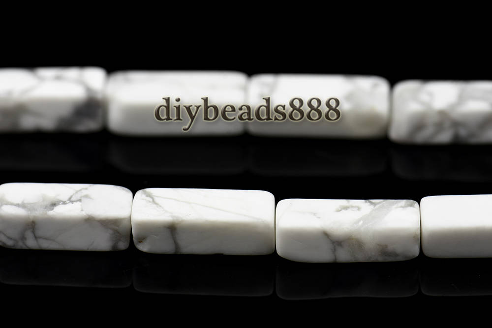 Grade Ab White Howlite Matte Faceted Tube Beads,column Beads,cylinder Beads,howlite,diy,natural,gemstone,frosted Bead,4x13mm,15" Full Strand