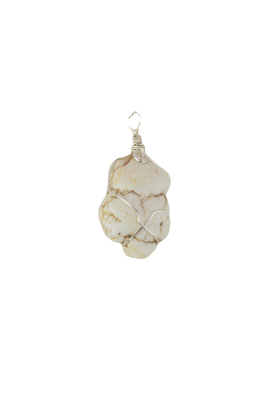 White Howlite Pendant Necklace