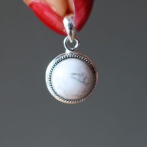 Howlite Pendant White Token Commitment Sterling