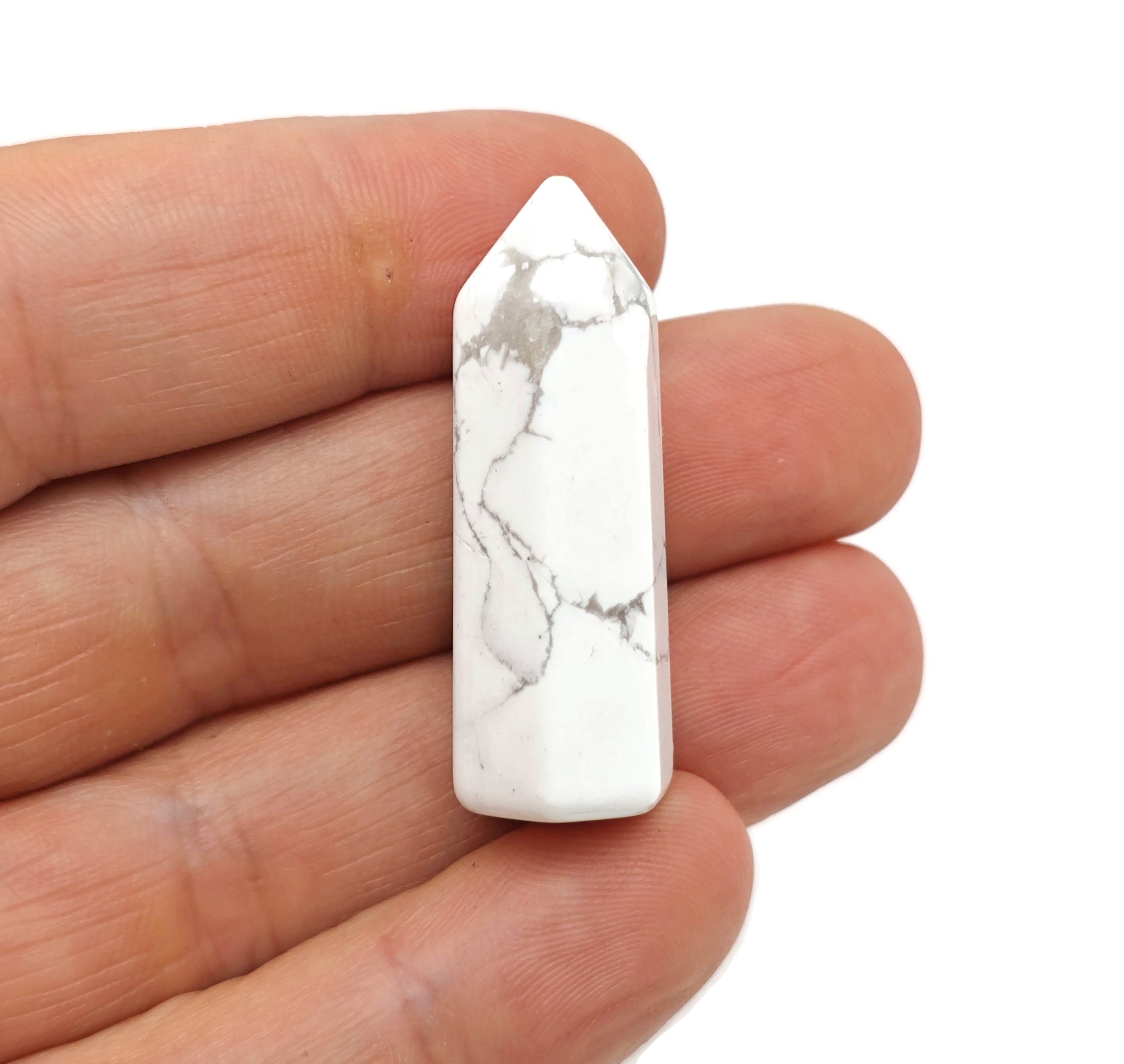 Howlite Crystal Obelisk Tower – Gemstone Tower – Tower Crystal – Hand Carved Crystal Point – Healing Crystal – 40mm – Tw1105 Howlite Crystal Obelisk Tower – Gemstone Tower – Tower Crystal – Hand Carved Crystal Point – Healing Crystal – 40mm – Tw1105