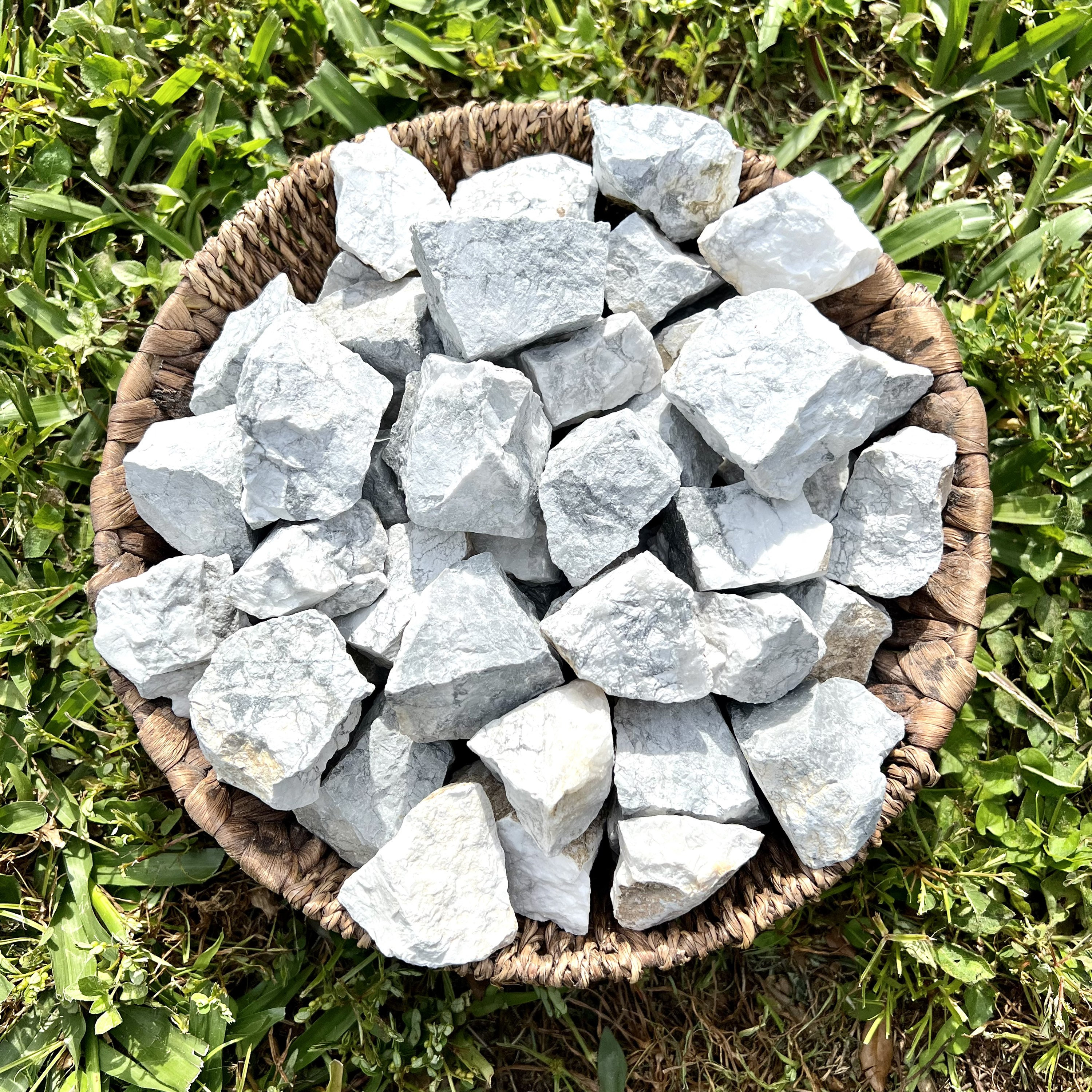 White Howlite Stones: Large Natural Rough Stones White Howlite Stones: Large Natural Rough Stones