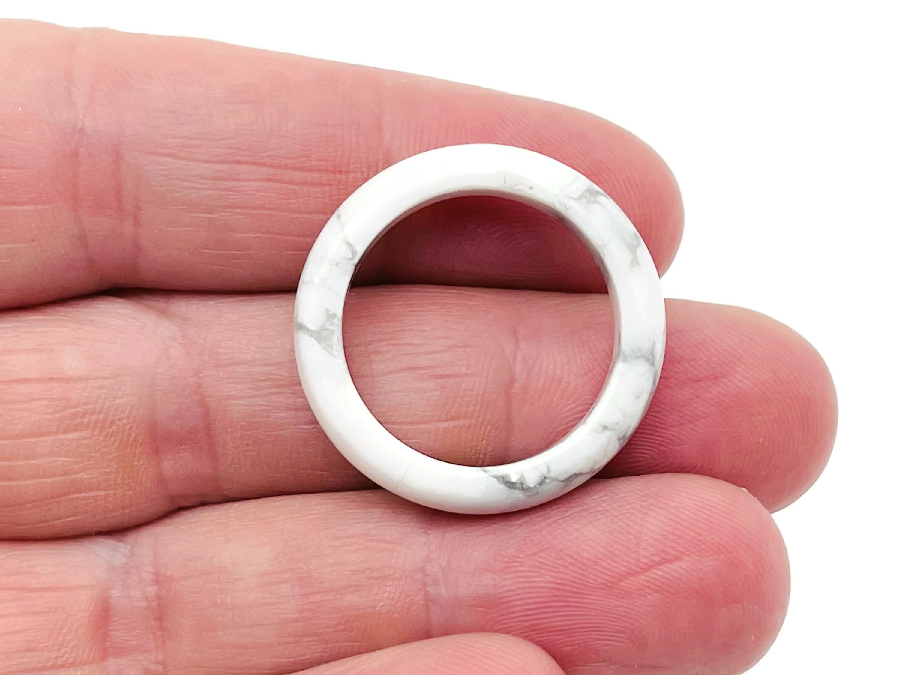 Howlite Ring - Crystal Ring – Natural Howlite - Jewelry Making Supplies - Ri1021