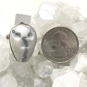 Howlite Skull Ring, Size 9 Howlite Skull Ring, Size 9