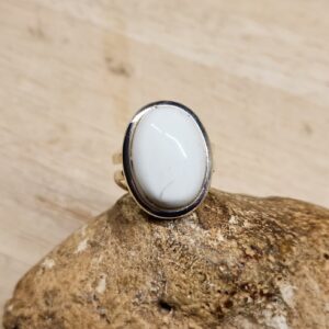 White Howlite Ring. Copper Silver Plated. Reiki Jewelry Uk. Gemini Jewelry. Adjustable Ring. Statement Ring. Semi Precious Stone White Howlite Ring. Copper Silver Plated. Reiki Jewelry Uk. Gemini Jewelry. Adjustable Ring. Statement Ring. Semi Precious Stone