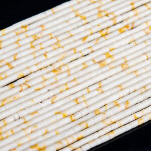 2x2MM White Howlite Beads Full Strand Round Tube Loose Beads 12.5" Bulk Lot Options (109887-3102)