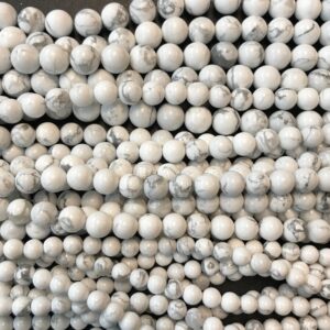 Howlite Matte round 6mm 8mm 10mm--15.5 inch gemstone beads