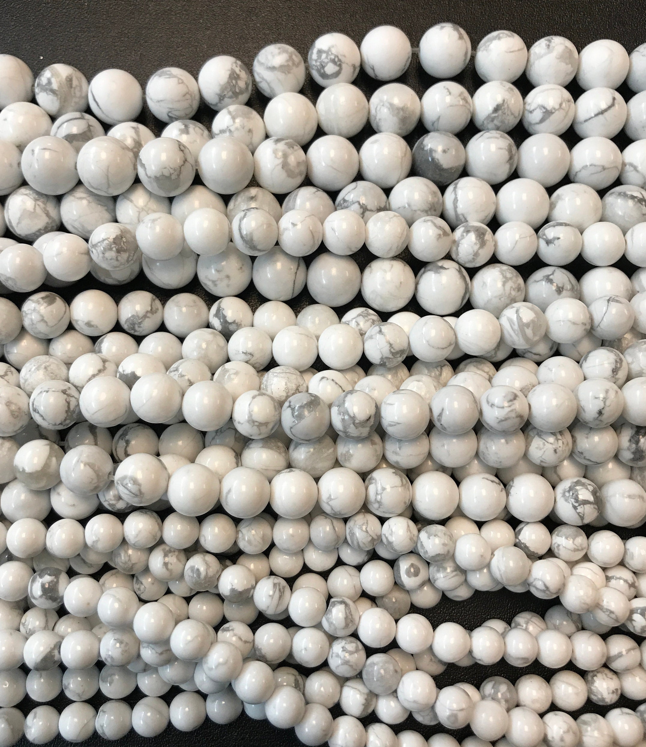 Howlite Matte Round 6mm 8mm 10mm--15.5 Inch Gemstone Beads