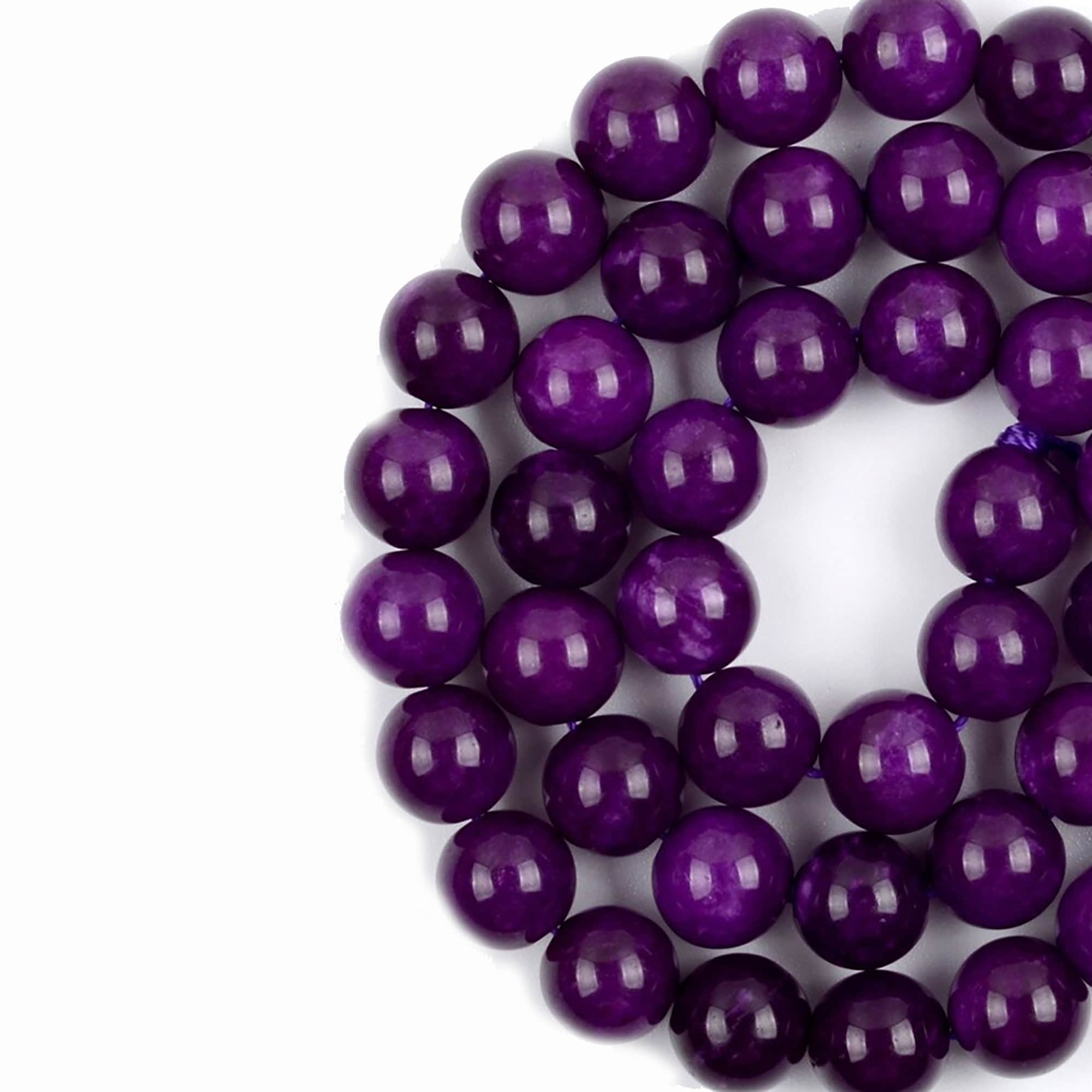 Purple Howlite Round Loose Gemastone Beads, 2mm 3mm 4mm 6mm 8mm 10mm 12mm Stone Jewelry Beading Beads, 16'' Strand