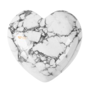 45mm Natural White Howlite Gemstone LOVE Hearts Fine Ornaments Elegant healing Reiki Stone