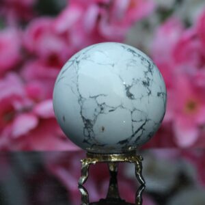 Huge 65MM Turquise Howlite Sphere Healing Metaphysical Meditation Reiki Power Sphere Ball