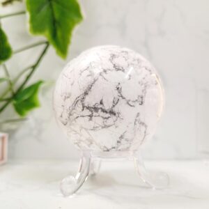 Howlite Crystal Sphere • Natural Display Sphere • Ethically Sourced