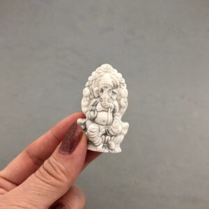 Howlite Ganesha Crystal Carving for Meditation Altars Metaphysical  Stone, Meditation Ganesha Altar Crystal Carving Figurine Elephant God
