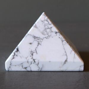 Howlite Pyramid New Beginnings Stone Carving