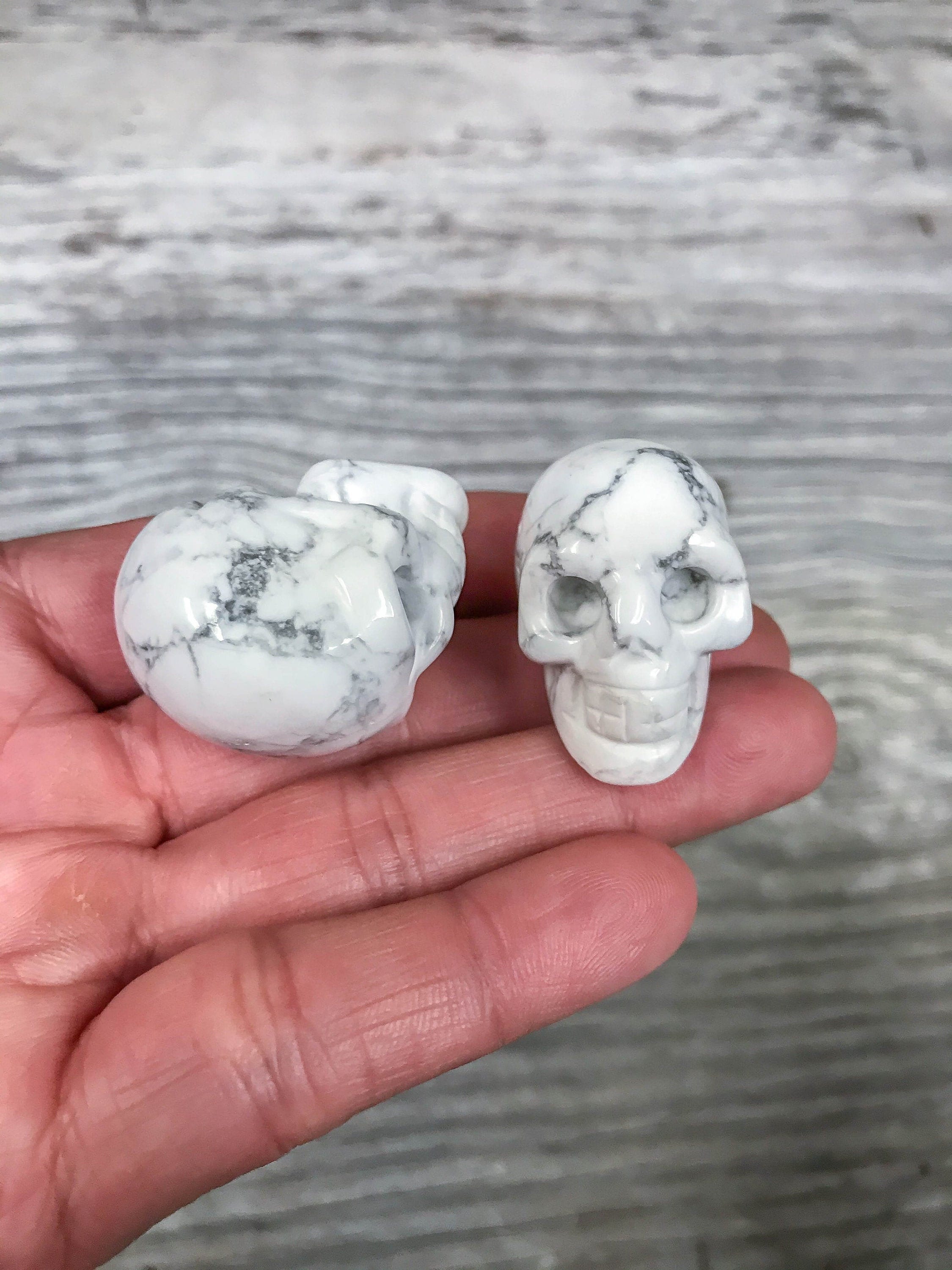 Howlite Skull Shape- 1.5 Inches