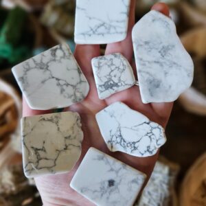Howlite Slice, (one), Small Slab, Polished