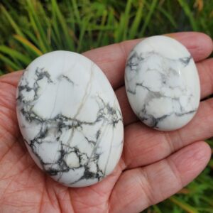 Howlite Soap Stones, White Howlite Palm Stone, Natural Howlite Crystal, Calming Pocket Stone, Meditation and Healing Stones, Sleep Stone