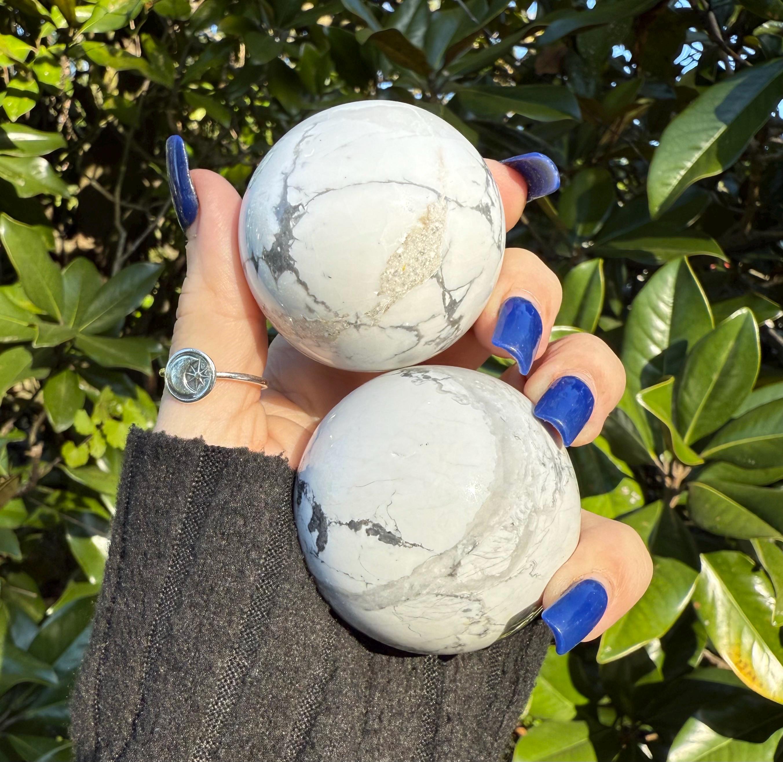 Howlite Sphere, Howlite, Crystal Sphere, Qty. 1