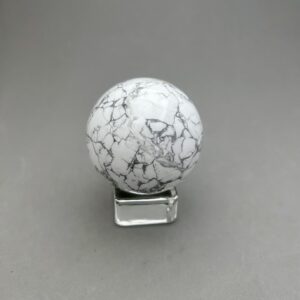 Howlite Sphere for Astral Travel Dream Recall Calming Soothing Anger Deeper Sleep Metaphysical Crystal Witch Crystal Sphere Collector Piece