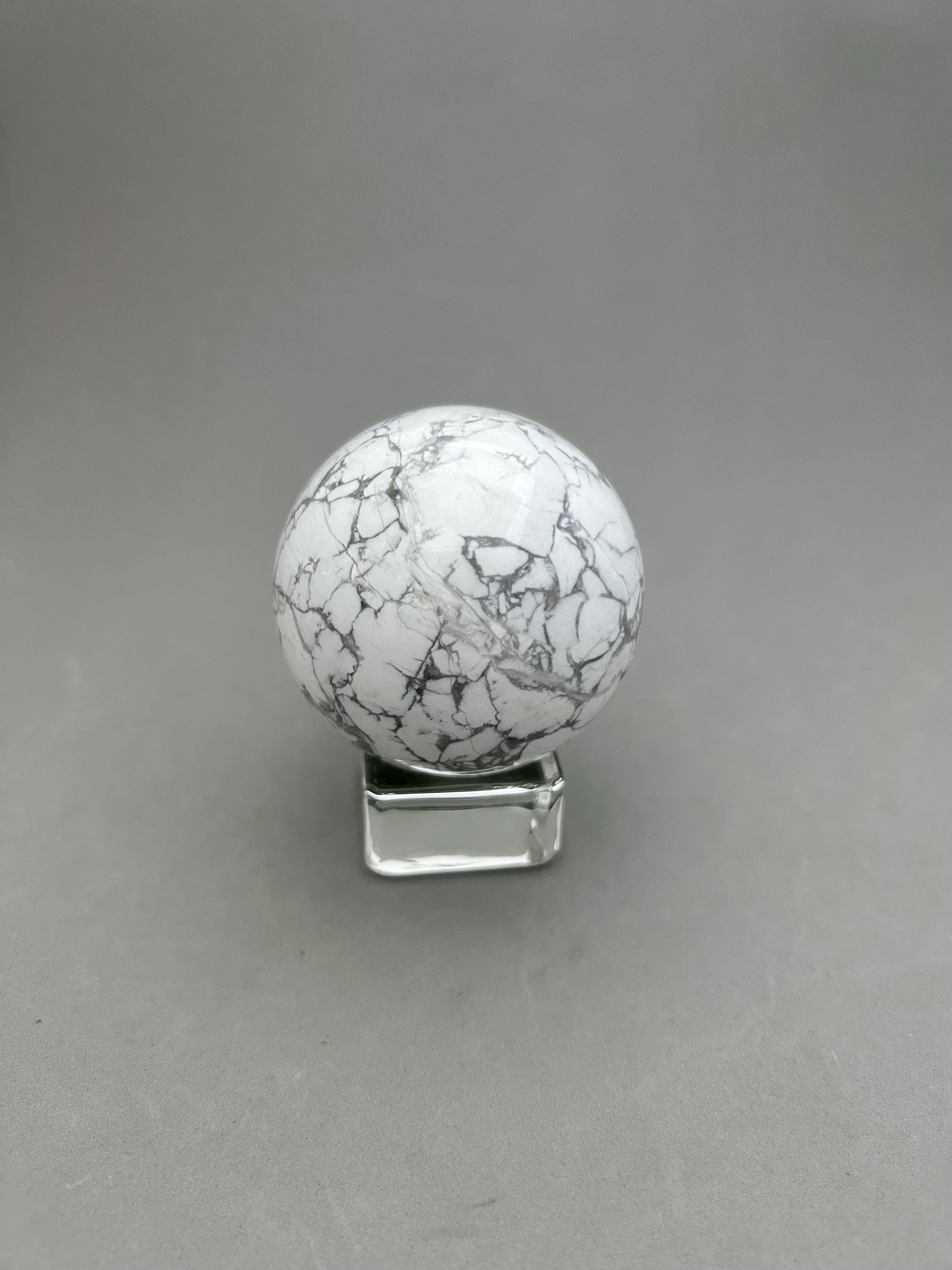 Howlite Sphere For Astral Travel Dream Recall Calming Soothing Anger Deeper Sleep Metaphysical Crystal Witch Crystal Sphere Collector Piece