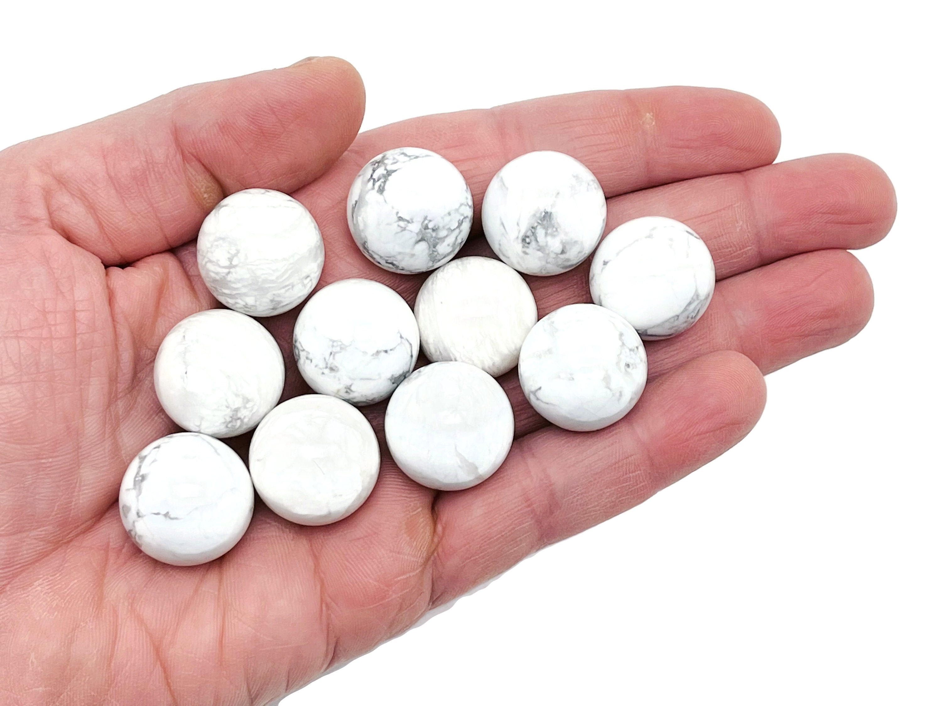 Howlite Sphere Gemstone – Crystal Sphere - Healing Stone – Crystal Ball – Crystal Décor – 20mm - Sp1015