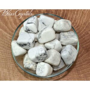 1 Xl White Howlite Chunky Tumbled Stone #hl01