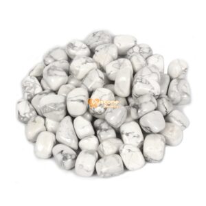 100 Grams White Howlite Tumbled Polished Natural Crystal Healing Pocket Stones Rock Collection