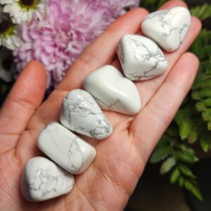 Howlite Crystal - Tumbled Howlite - Howlite Stone - Polished Howlite - Howlite Tumbled - Howlite Polished - White Howlite