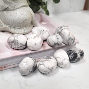 Howlite Crystal Tumblestones • Ethically Sourced