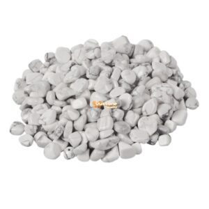 Natural White Howlite Polished Chips Crushed Tumbled Stone Crystal Healing Embellishments 100 Grams