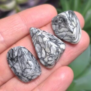 Tumbled Pinolith Crystal Specimen: Polished Howlite Dolomite Graphite