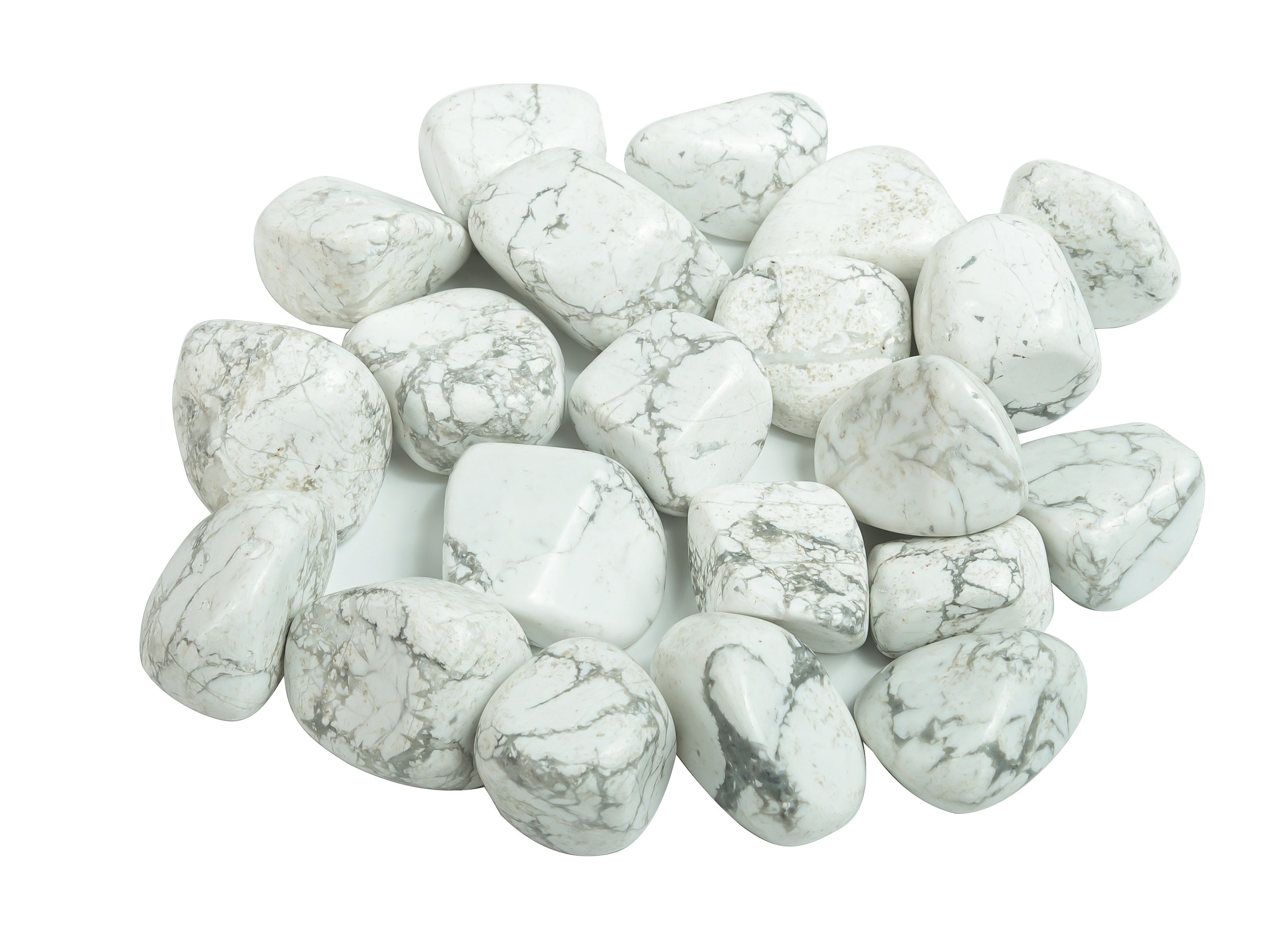 Howlite Tumbled Stone - Magnesite Gemstone - Loose Gemstone –white Natural Gemstone - Tu1062 Howlite Tumbled Stone - Magnesite Gemstone - Loose Gemstone –white Natural Gemstone - Tu1062