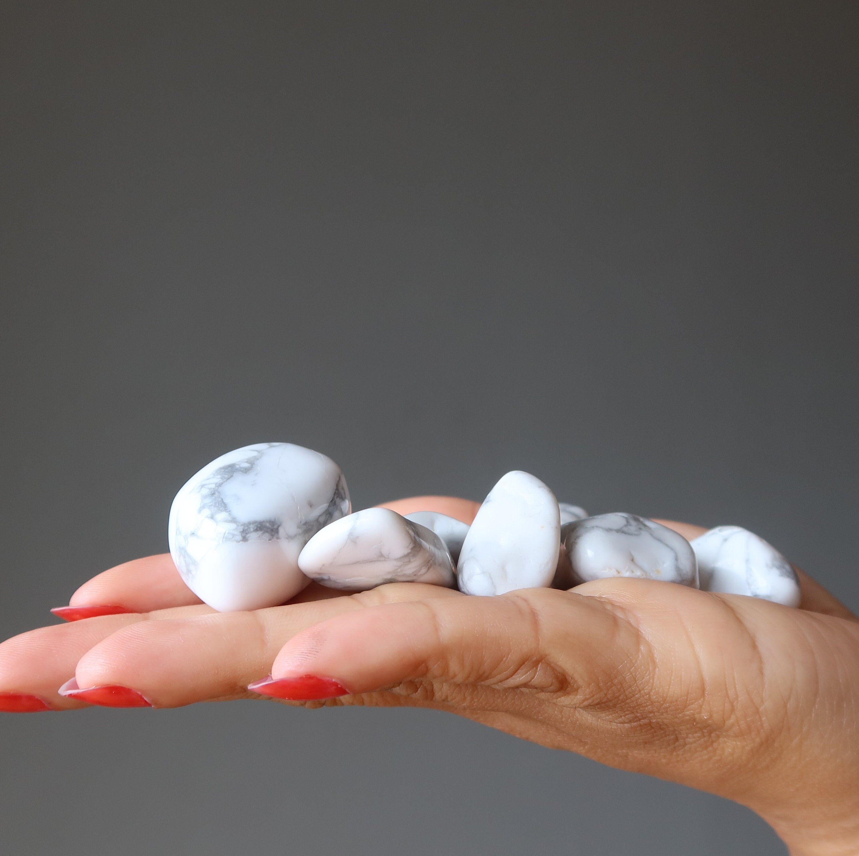 Howlite Tumbled Stones White Knight New Start Crystal Healing