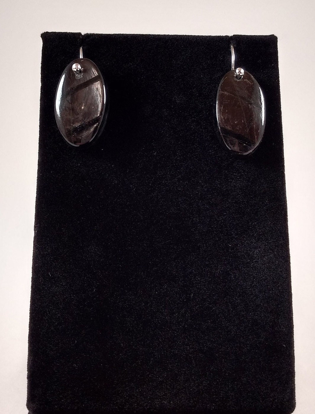 Hypersthene And Sterling Silver Earrings Handmade By Chris Hay