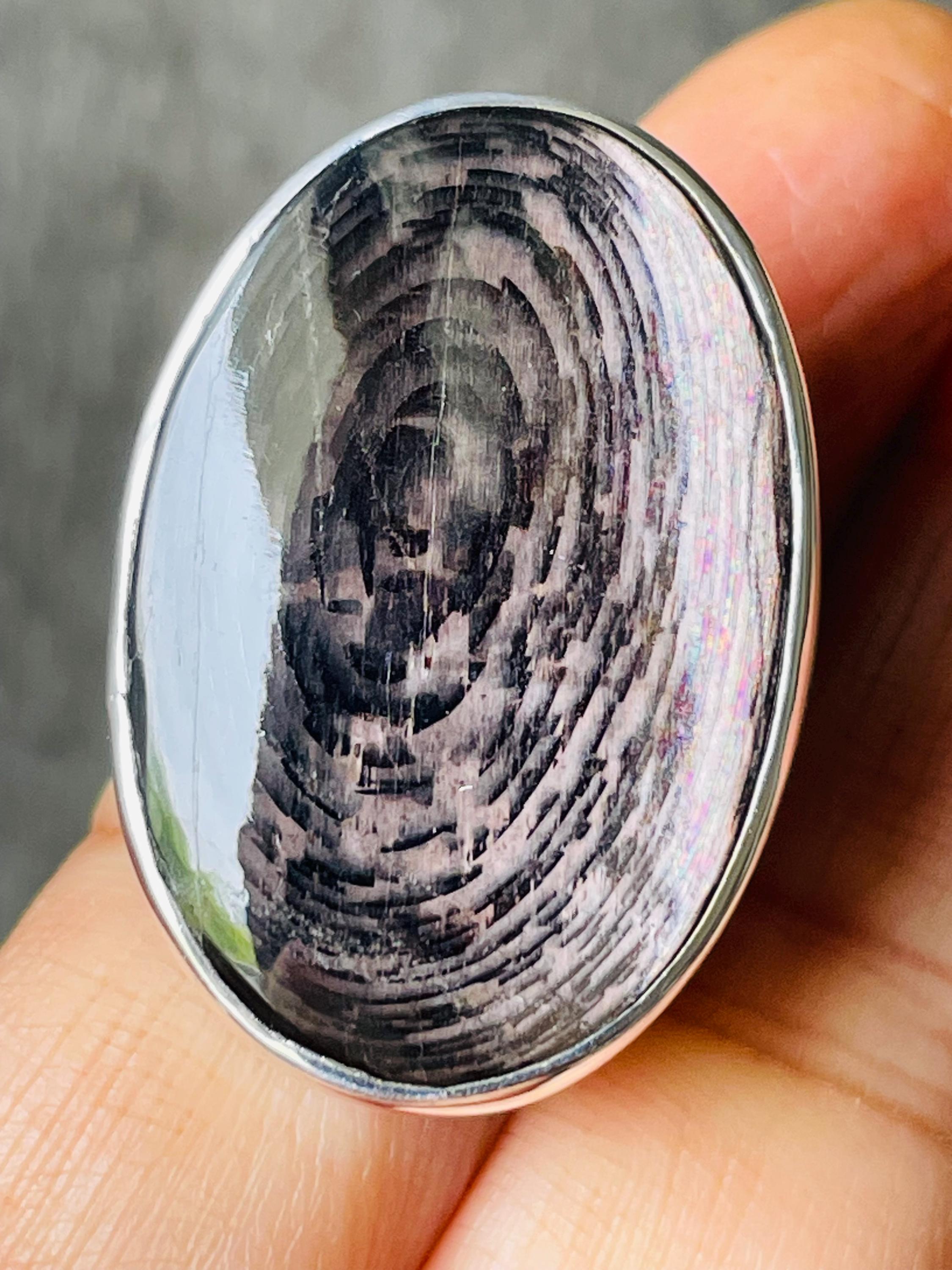 Hypersthene Statement Ring: Handmade Sterling Silver 925, Christmas Gift