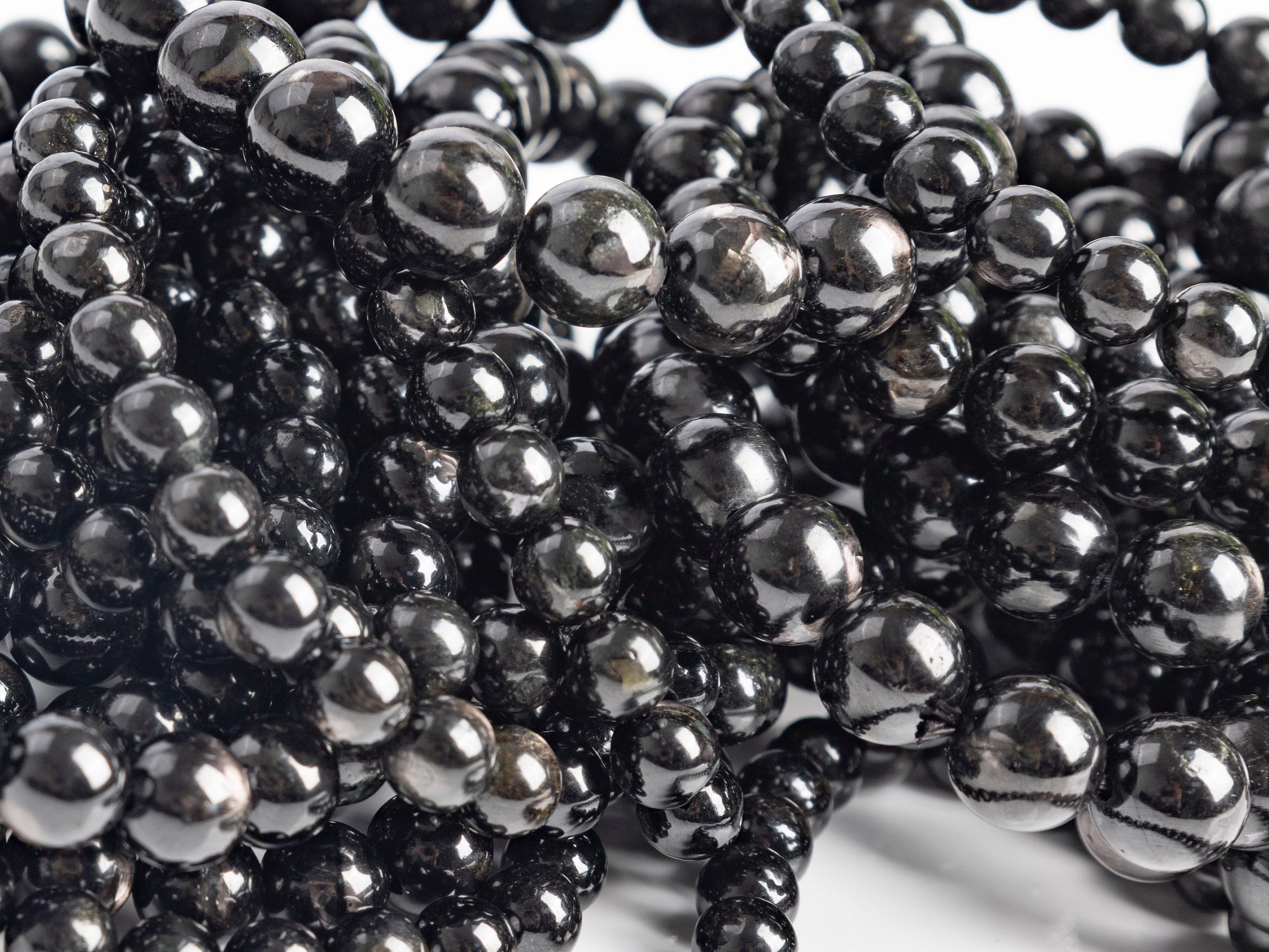 Genuine Natural Black Aura Hypersthene Loose Beads Grade Aaa Round Shape 8mm 10mm 12mm
