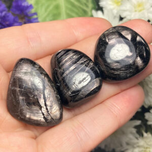 Hypersthene Crystal - Polished Hypersthene - Tumbled Hypersthene - Black Hypersthene - Hypersthene Tumble