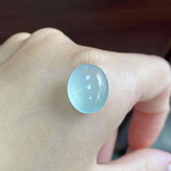 Icy Jade Cabochon - Glacier Jade - Natural White Jadeite Stone - Jade Loose Stone - Type A Jade - Grade A Jadeite