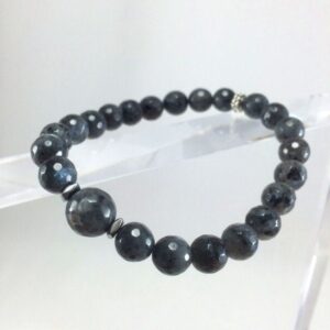 Men's Bracelet - Merlinite Gemstone / Rare / Merlinite / Luck / Power / Magic / Gemstone / Men's Jewelry