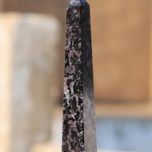 Blue Indigo Gabbro Obelisk: Merlinite Crystal Tower, Reiki Energy (240mm) Blue Indigo Gabbro Obelisk: Merlinite Crystal Tower, Reiki Energy (240mm)