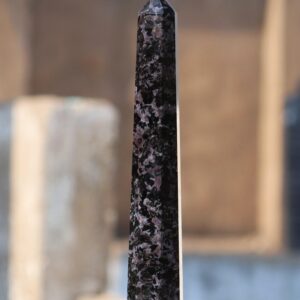 Indigo Gabbro Merlinite Obelisk: Reiki Energy Amplifier, Gothic Decor (310mm Indigo Gabbro Merlinite Obelisk: Reiki Energy Amplifier, Gothic Decor (310mm