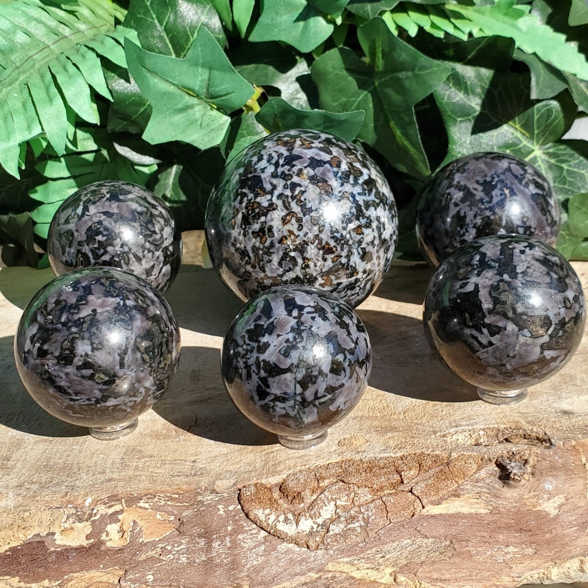 Indigo Gabbro Sphere, Mystic Merlinite Crystal Sphere, Polished Gemstone Sphere, Meditation Stone, Intuition Stone, Spiritual Crystal